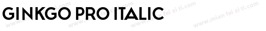 Ginkgo Pro Italic字体转换